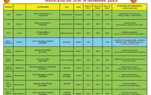 News 14 : planning des matchs des 15 et 16/11/2025
