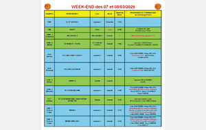 News 24 : planning des matchs des 07 et 08/03/2026
