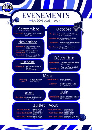 Nos évenements de l'année