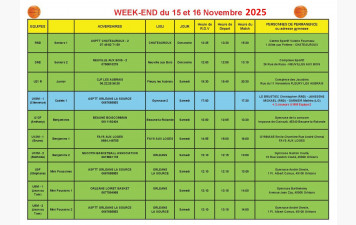 News 14 : planning des matchs des 15 et 16/11/2025